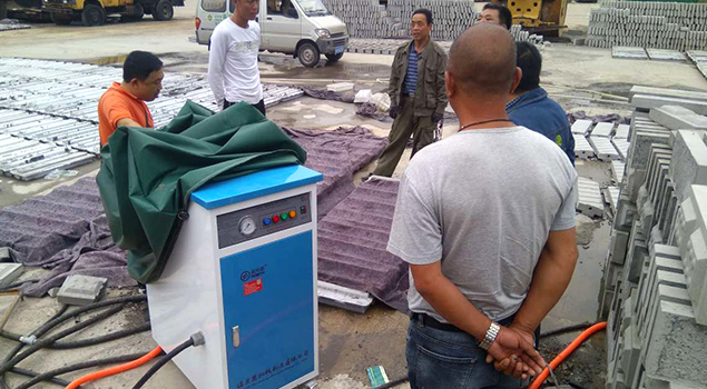 使用蒸汽发生器固化混凝土时间短，见效快